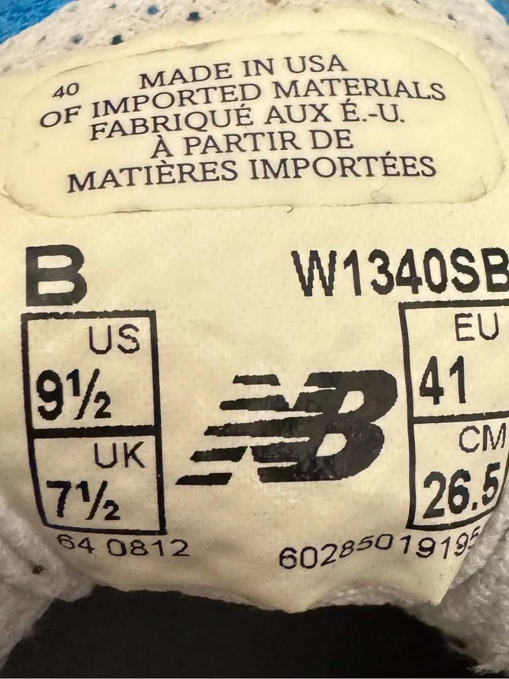 New Balance Silver and Blue Athletic Running Shoes